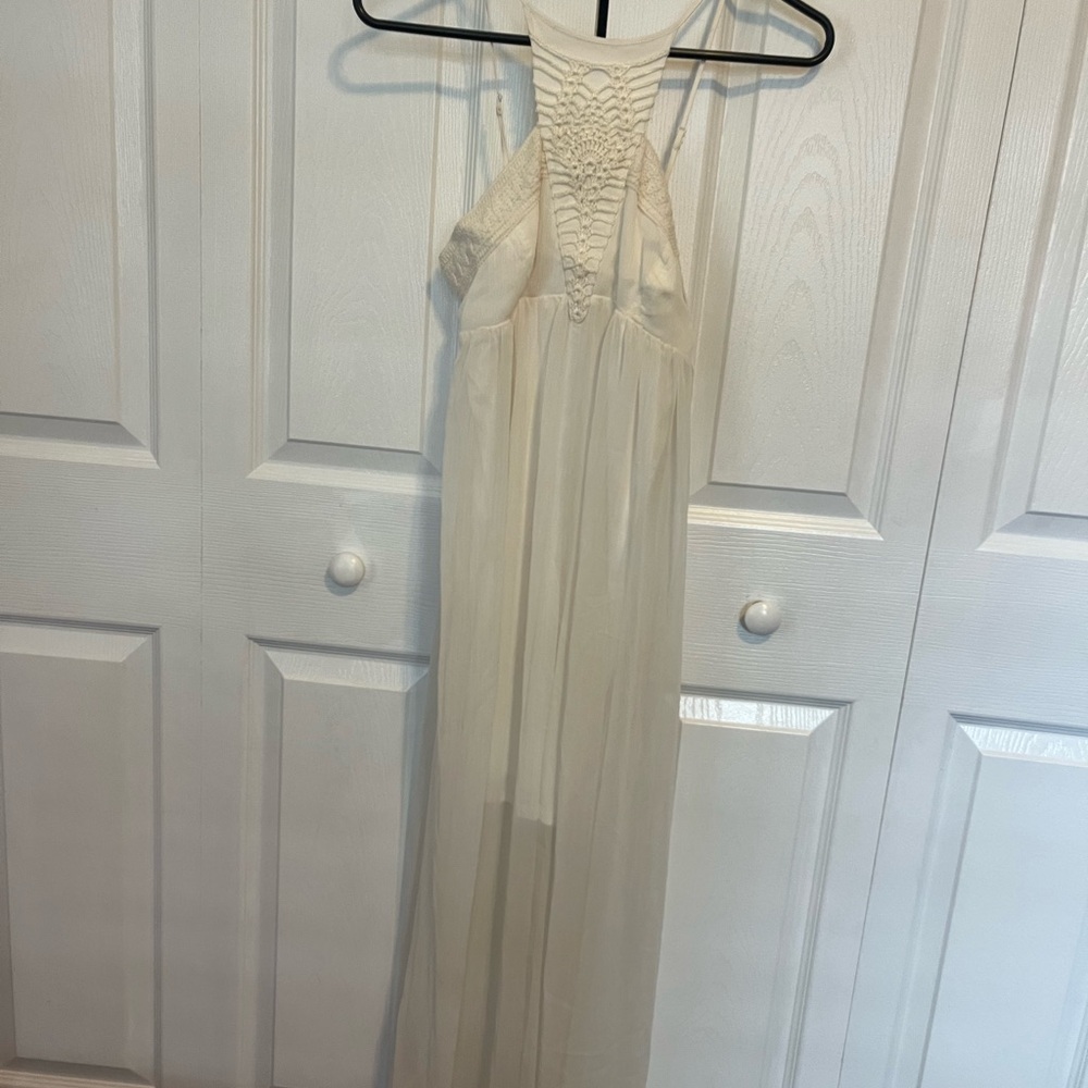 Boho style long dress with short under layer